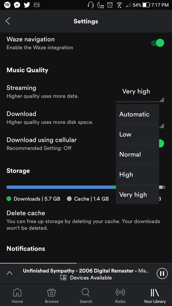 Spotify Download Quality Settings Pc